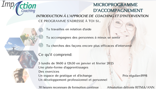 Coaching et intervention: microprogramme d’accompagnement